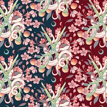 My project for course: Digital Illustration of Patterns for Products . Un progetto di Pattern design, Illustrazione digitale e Stampa di An-Nhien Nguyen - 02.02.2023