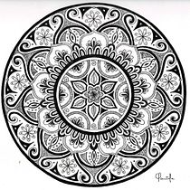 Mi proyecto del curso: El arte de dibujar mandalas: crea patrones geométricos Ein Projekt aus dem Bereich Zeichnung und Illustration mit Tinte von Ana Daniela Leyva - 05.02.2023