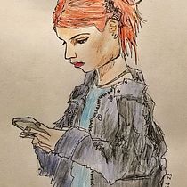 My project for course: Intro to Portrait Sketching: Draw in Real-Time Ein Projekt aus dem Bereich Skizzenentwurf, Zeichnung, Porträtzeichnung, Illustration mit Tinte und Zeichnen mit Buntstiften von Jess Chua - 06.02.2023