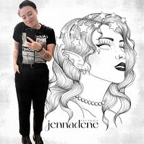 My project for course: Custom Tattoo Design with Procreate. Ilustração tradicional, Design gráfico, Desenho, Ilustração digital, Desenho de tatuagens, e Desenho digital projeto de Jennadene - 21.02.2023