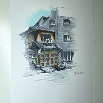 My project for course: Expressive Architectural Sketching with Colored Markers. Sketching, Drawing, Architectural Illustration, Sketchbook & Ink Illustration project by todd_bushman - 02.05.2023