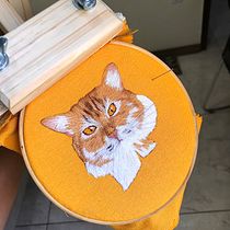 Meu projeto do curso: Retratos bordados de pet: pintura com linha. Embroider, Naturalistic Illustration, and Textile Design project by cylla0192 - 01.05.2023