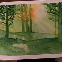 Mein Abschlussprojekt für den Kurs: Verträumte Aquarell-Landschaften: Halte Licht fest. Un projet de Peinture , et Aquarelle de Judith - 06.02.2023