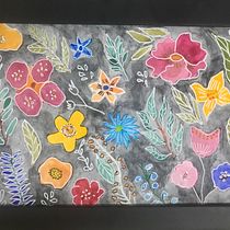 Meu projeto do curso: Padrões florais vibrantes com aquarela. Traditional illustration, Pattern Design, Watercolor Painting, and Botanical Illustration project by Roseli Zabukas - 02.07.2023