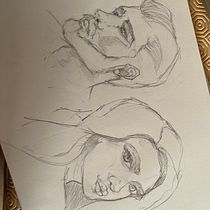Mon projet du cours : Carnet de portraits : explorez le visage humain. Projekt z dziedziny Sketching,  R, sunek, Portret,  R, sunek art, st, czn i Sketchbook użytkownika sophie_pansier - 07.02.2023