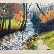 My project for course: Painting Realistic Watercolor Landscapes. Projekt z dziedziny  Sztuki piękne,  Malarstwo, Sketching, Malowanie akwarelą, Ilustracja naturalist i czna użytkownika Anna - 07.02.2023