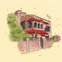 My project for course: Expressive Architectural Sketching with Procreate.. Een project van  Schetsen,  Tekening,  Architecturale illustratie, Sketchbook y  Illustratie met inkt van Sudhan V - 07.02.2023