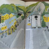 Mon projet du cours : Sketchbook de peintures à la gouache. Un projet de Illustration traditionnelle, Esquisse , Dessin, Illustration architecturale, Carnet de croquis , et Peinture gouache de Violaine Salmon - 07.02.2023