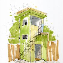 My project for course: Expressive Architectural Sketching with Colored Markers. Een project van  Schetsen,  Tekening,  Architecturale illustratie, Sketchbook y  Illustratie met inkt van Becky Hartman - 07.02.2023