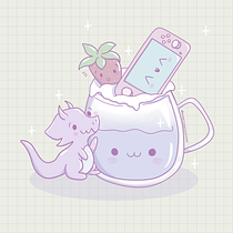 Mi proyecto del curso: Diseño de mundos kawaii: crea ilustraciones alegres. Character Design, Digital Illustration, and Manga project by sakura_leaf - 02.07.2023