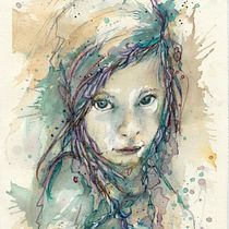 My project for course: Experimental Portraiture with Ink, Tea and Alcohol. Artes plásticas, Pintura, Desenho e Ilustração com tinta projeto de Randall - 05.02.2023