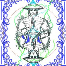 Carta Raider Mortal Kombat. Un progetto di Illustrazione tradizionale, Illustrazione vettoriale, Design di poster  e Illustrazione digitale di luferovip - 07.02.2023