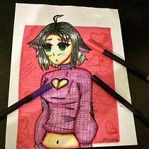 Mi proyecto del curso: Coloreado con marcadores para dibujo manga. Traditional illustration, Comic, Color Theor, and Manga project by camila_ramos_c21 - 02.08.2023