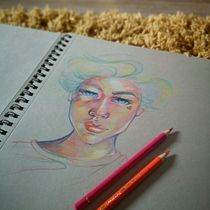 My project for course: Vibrant Portrait Drawing with Colored Pencils. Drawing, Portrait Drawing, Sketchbook, and Colored Pencil Drawing project by cable_carla83 - 02.05.2023