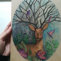Mi proyecto del curso: Acuarela sobre madera. Traditional illustration, Fine Arts, and Watercolor Painting project by Núria Fontanet Codina - 02.08.2023