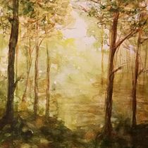 My project for course: Dreamy Watercolor Landscapes: Paint with Light. Een project van Schilderij y Aquarelschilderen van Jean - 07.02.2023