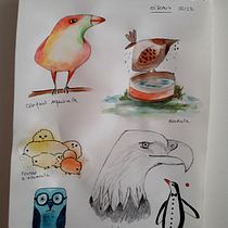 My project for course: Illustration Techniques to Unlock your Creativity. Projekt z dziedziny Trad, c, jna ilustracja,  Malarstwo, Kreat, wność, Kreat, wne zabaw, z dziećmi i Sketchbook użytkownika domi76 - 09.02.2023
