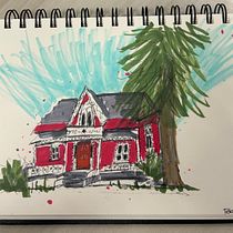 My project for course: Expressive Architectural Sketching with Colored Markers. Een project van  Schetsen,  Tekening,  Architecturale illustratie, Sketchbook y  Illustratie met inkt van kcoles_1 - 09.02.2023