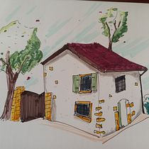 My project for course: Expressive Architectural Sketching with Colored Markers. Een project van  Schetsen,  Tekening,  Architecturale illustratie, Sketchbook y  Illustratie met inkt van Jeannine Pentz - 09.02.2023