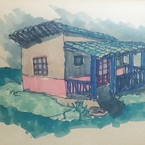 Primer intento. Een project van  Schetsen,  Tekening,  Architecturale illustratie, Sketchbook y  Illustratie met inkt van camilogaviriaparlingo - 10.02.2023