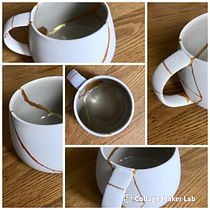 Mon projet du cours :  Initiation à l'art du kintsugi : réparez vos poteries avec de l'or. Arts, Crafts, Fine Arts, Ceramics, and DIY project by Nadèje Denoz Egret - 02.10.2023