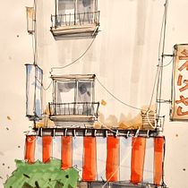 House sketches by Gorka Comuñas.. Een project van  Schetsen,  Tekening,  Architecturale illustratie, Sketchbook y  Illustratie met inkt van jcomunas - 10.02.2023