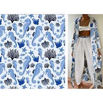 Meu projeto do curso: Design de estampa para superfície têxtil com Photoshop. Un projet de Illustration traditionnelle, Création de costumes, Création de motifs, St, lisme et Illustration numérique de Érika - 10.02.2023