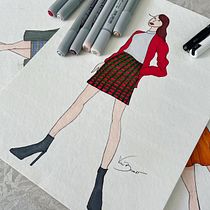 Meu projeto do curso: Ilustração de croqui de moda. Een project van Traditionele illustratie,  Schetsen,  Modeontwerp, Digitale tekening y Mode-illustratie van vivilika - 10.02.2023