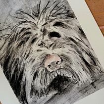My project for course: Animal Illustration with Charcoal and Ink. Fine Arts, Drawing, Ink Illustration, and Naturalistic Illustration project by Christy/ LoveLennyArt - 02.09.2023