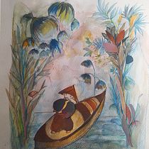 Mon projet du cours : Introduction à l’illustration pour enfants. Traditional illustration, Fine Arts, Painting, Pencil Drawing, Drawing, Watercolor Painting, Children's Illustration, Narrative, and Collage project by Brigitte Attia - 02.11.2023