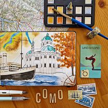 Mon projet du cours : Carnet de voyage à l’aquarelle. Traditional illustration, Watercolor Painting, Architectural Illustration, and Sketchbook project by marine_clauzier - 02.11.2023