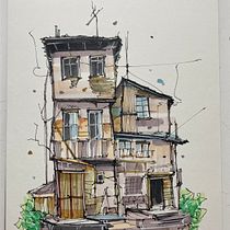 My project for course: Expressive Architectural Sketching with Colored Markers. Sketching, Drawing, Architectural Illustration, Sketchbook & Ink Illustration project by jamiewarkentin - 02.11.2023