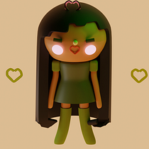 My project for course: Kawaii Character Creation in 3D with Blender  Ein Projekt aus dem Bereich Traditionelle Illustration, Design von Figuren, Digitale Illustration, 3-D-Modellierung und Manga von Tazia R. - 08.02.2023