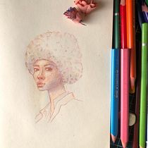 My project for course: Vibrant Portrait Drawing with Colored Pencils. Drawing, Portrait Drawing, Sketchbook, and Colored Pencil Drawing project by Laura Rézette - 02.12.2023