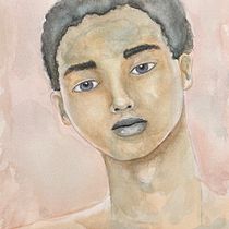 My project for course: Illustrated Portrait in Watercolor. Un projet de Illustration traditionnelle, Beaux Arts, Peinture, Dessin, Aquarelle, Dessin de portrait, Dessin artistique , et Design  de Jahzel Misner - 12.02.2023