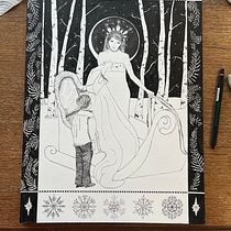 My project for course: Fairy-Tale Illustration with Pen and Ink. Projekt z dziedziny  R, sunek,  R, sunek art, st, czn,  R i sunek atramentem użytkownika melinda_kenneway - 12.02.2023