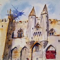 Mes projets du cours : Dessin architectural à l’aquarelle et à l’encre. Watercolor Painting, Architectural Illustration, Sketching, Drawing, Sketchbook & Ink Illustration project by sovignola - 02.12.2023