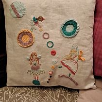 Mon projet du cours : Techniques avancées de broderie : points et compositions en volume. Bordado, e Design têxtil projeto de Alix - 12.02.2023