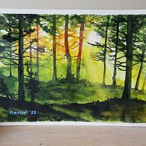 My project for course: Dreamy Watercolor Landscapes: Paint with Light. Un proyecto de Pintura y Pintura a la acuarela de maricelbotha - 13.02.2023