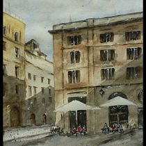 Mon projet du cours : Techniques modernes pour des ​paysages urbains à l'aquarelle. Un progetto di Illustrazione tradizionale di mido.chaulet - 13.02.2023