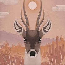Taruca - Ilustración de fauna salvaje para libros infantiles. Un progetto di Illustrazione vettoriale, Illustrazione digitale e Illustrazione infantile di cvargasesq - 13.01.2023