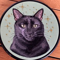 Meu projeto do curso: Retratos bordados de pet: pintura com linha. Embroider, Naturalistic Illustration, and Textile Design project by Janine Bosco - 02.11.2023