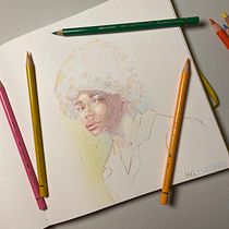 Mein Abschlussprojekt für den Kurs: Lebendiges Porträtzeichnen mit Buntstiften. Drawing, Portrait Drawing, Sketchbook, and Colored Pencil Drawing project by gletti45 - 02.13.2023