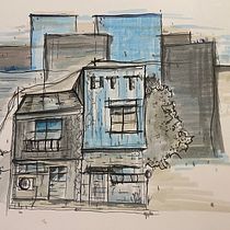 Mein Abschlussprojekt für den Kurs: Expressive Architekturskizzen mit Markern. Sketching, Drawing, Architectural Illustration, Sketchbook & Ink Illustration project by Florian Buess - 02.13.2023