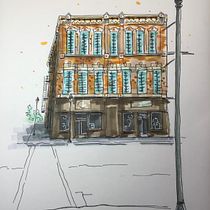 My project for course: Expressive Architectural Sketching with Colored Markers. Sketching, Drawing, Architectural Illustration, Sketchbook & Ink Illustration project by Diane Perry - 02.14.2023