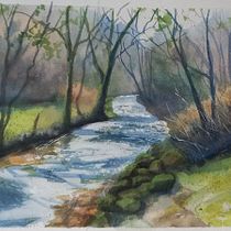 My project for course: Painting Realistic Watercolor Landscapes. Projekt z dziedziny  Sztuki piękne,  Malarstwo, Sketching, Malowanie akwarelą, Ilustracja naturalist i czna użytkownika Anne Yang - 14.02.2023