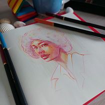 Il mio progetto del corso: Ritratti vivaci con matite colorate. Drawing, Portrait Drawing, Sketchbook, and Colored Pencil Drawing project by Mariagrazia Fedele - 02.14.2023