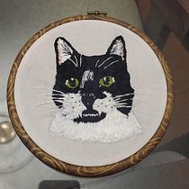 Mi proyecto del curso: Retratos bordados de mascotas: pinta con hilo. Embroider, Naturalistic Illustration, and Textile Design project by dromerovarela776 - 02.14.2023