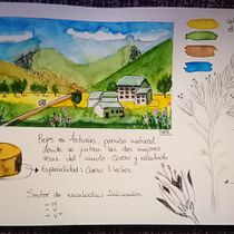 Mi proyecto del curso: Cuaderno de viaje en acuarela. Traditional illustration, Watercolor Painting, Architectural Illustration, and Sketchbook project by Sara Rodriguez - 02.14.2023