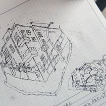 Mi proyecto del curso: Dibujo arquitectónico expresivo con marcadores de colores. Sketching, Drawing, Architectural Illustration, Sketchbook & Ink Illustration project by jorge_espinosavargas - 02.12.2023